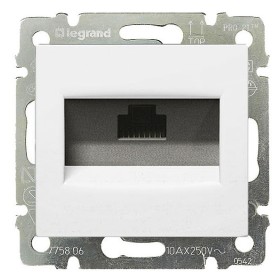 Механизм розетки компьютерной RJ-45 STP Cat.6 Valena без захватов белый