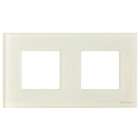 Двомісна рамка ABB Zenit N2272 CB скло (біла)