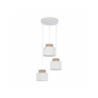 Подвесной светильник, люстра Tk Lighting 2594 Duo Juta E27 3x15W IP20 Белый