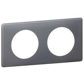 Рамка двухместная Legrand Celiane фиолетовый перкаль