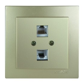 Розетка Nilson Touran золото комп'ютерна 2-на CAT5e RJ45 ( 24151046 )