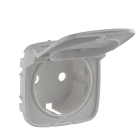 Панель розетки с з/к и крышкой Legrand Valena Allure алюминий