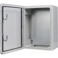 Ударостійкий корпус з АБС-пластику Аско-Укрем UBox 300x400x170мм (прозорі дверцята)