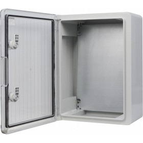 Ударостійкий корпус з АБС-пластику Аско-Укрем UBox 300x400x170мм (прозорі дверцята)