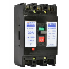 Силовий автоматичний вимикач Аско-Укрем ВА-2004N/63 3р 20А (A0010040060)