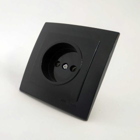 Розетка Nilson Touran чорна 1-на без заземлення ( 24221015 )