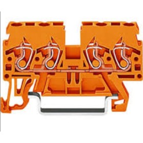 Компакт клемма Wago 870-832 TS35 (оранжевая)