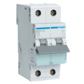 Автоматичний вимикач Hager MBN216 6кА B 16A 2P