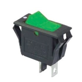 Переключатель TNSy KCD3-2-101V G/B с подсветкой зеленый (TNSy5500857)