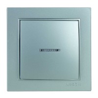 Вимикач Nilson Thor срібло 1кл з підсвіткою ( 27131002 )