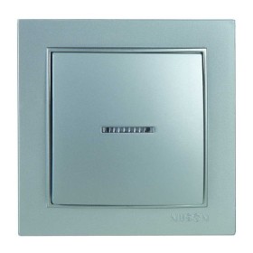 Вимикач Nilson Thor срібло 1кл з підсвіткою ( 27131002 )