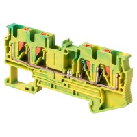 Набірна клемна колодка заземлення E.Next e.tc.z.din.spring.4.2-2 на DIN-рейку 4 контакти (s070020)