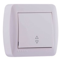 Вимикач прохідний білий Demet, Lezard