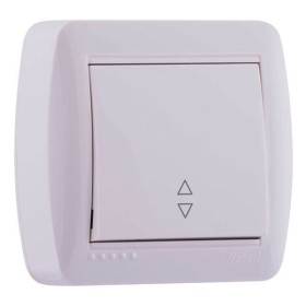 Выключатель проходной белый Demet, Lezard