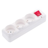 Колодка 3 гнезда NE-AD 3015-KA с кнопкой