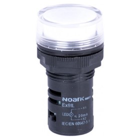 Сигнальний індикатор NOARK Ex9IL 1C w плоский 230В AC білий (105443)