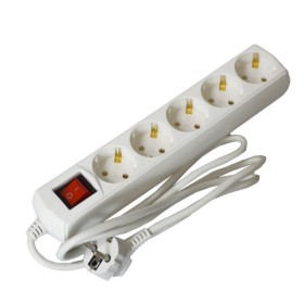 Подовжувач UEC ECO П05В 5 місць 2P+PE/1,5м 3х1мм2 10А/250В з вимикачем