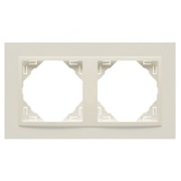 Двойная рамка Logus 90. Animato 90920 TMM бежевая