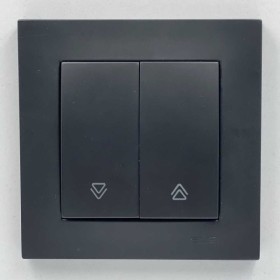 Выключатель EL-BI VEGA черный мат жалюзи 2-кл ( 609-014800-216 )