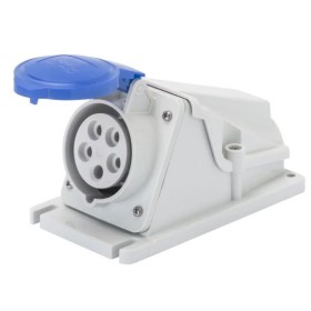 Стационарный разъем 90° GEWISS IP44 2P+E 32A 230В (GW62488)