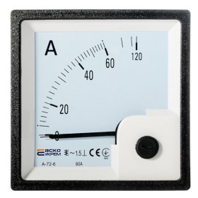 Амперметр прямого включения Аско-Укрем 60А АС 72х72мм (A-72-6) (A0190010062)