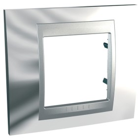 Рамка 1-місна, Unica Top, глянсовий хром/алюміній Schneider Electric