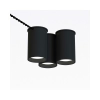 Точечный светильник для наружной проводки Pikart 33856-2 BP GU10 3x60W IP20 Черный