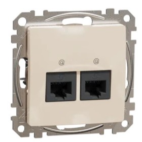 Двойная компьютерная розетка Schneider Electric Sedna Design & Elements RJ45 кат. 5е UTP бежевая SDD112452