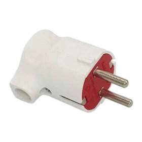 Кутова вилка стандартна Neomax з заземленням біла (NX1004)