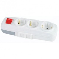 Колодка потрійна FAR LARA F502 з заземленням та вимикачем (7.5.2.92157)