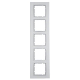 П'ятимісна пластикова рамка Berker B.7 10156424 (алюміній)