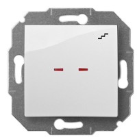 Одноклавішний прохідний вимикач Elektro-Plast Carla 1725-10 з підсвічуванням (білий)