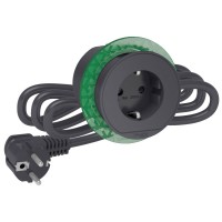 Розетковий блок Schneider Electric INS44001, що вбудовується в стіл, 1х(2К+З) (антрацит)