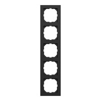 П'ятимісна рамка Schneider Electric M-Pure Ocean Plastic MEG4050-3603 чорна матова