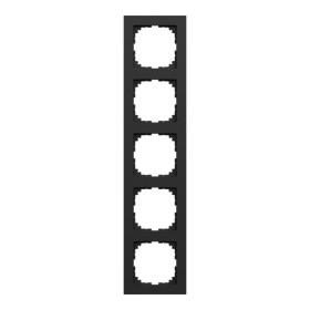 П'ятимісна рамка Schneider Electric M-Pure Ocean Plastic MEG4050-3603 чорна матова