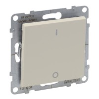 Выключатель одноклавишный двухполюсный 10А винтовые клеммы Legrand SUNO (слоновая кость) 721202