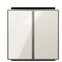 Двойная клавиша выключателя ABB Sky 2CLA851100A2101 8511 CB (белое стекло)