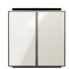 Двойная клавиша выключателя ABB Sky 2CLA851100A2101 8511 CB (белое стекло)