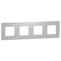 Четырехпостовая рамка Schneider Electric NU280824 (шампань/белый)