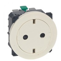 Розетка 2К+З Legrand Celiane слоновая кость