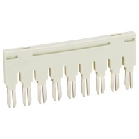 Изолированная гребенчатая перемычка Wago 870-409 на 9 контактов 18А (серая)