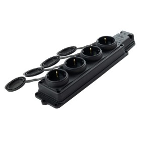 Колодка Violux каучук настінна 4-на з заземленням з кришкою IP44 ( 930730 )