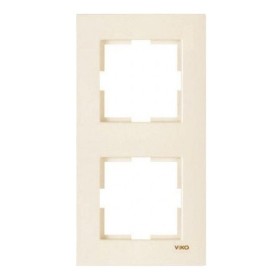 Рамка подвійна вертикальна VIKO Karre кремова