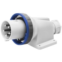 Стаціонарна вилка 90° GEWISS IP67 2P+E 63A 230В (GW61448)