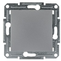 Переключатель перекр. без рамки алюминий Asfora, EPH0500161