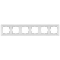 Шестиместная рамка горизонтальная Meridian, белый