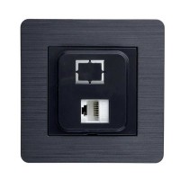 Розетка Nilson Selene антрацит компьютерная CAT5e RJ45 ( 23362544 )