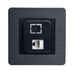 Розетка Nilson Selene антрацит комп'ютерна CAT5e RJ45 ( 23362544 )