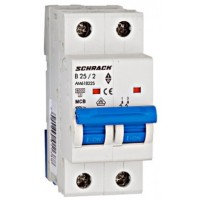 Електричний автомат 25А 2P 6кА х-ка B, Schrack