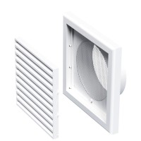 Решітка Vents МВ 121 Нд біла 154х154
